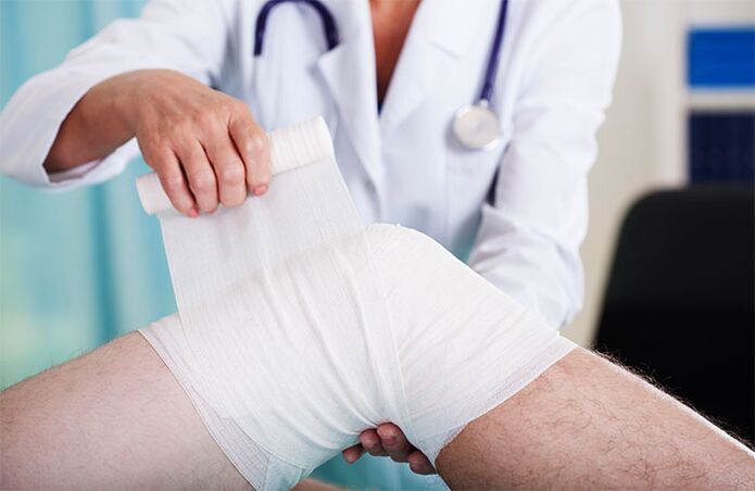 лекар превързване на колянната става с артроза